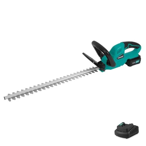 VONROC Akku-Heckenschere 20 V – Leicht und leistungsstark - Heckenschere mit 520 mm Klinge und 4,0 Ah Akku, ideal für präzises Schneiden und komfortable Handhabung dank Softgrip. Sicher und vielseitig einsetzbar auf der VONROC Akku-Plattform.