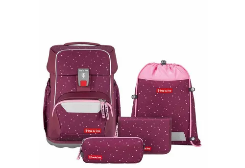 Step by Step Basis Schulranzen-Set „Berry Stars“, 4-teilig