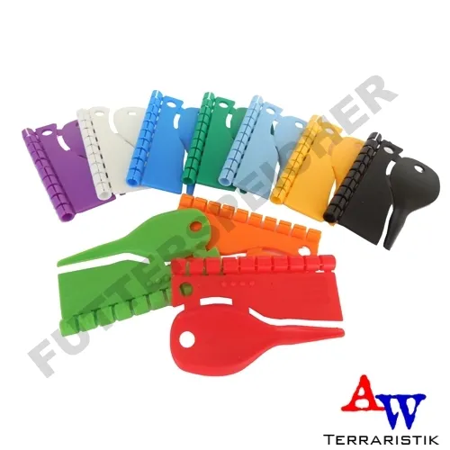 Vogelringe Ø 2,5 mm - Kunststoffringe f. Exoten - 10 Ringe - nummeriert 0-9