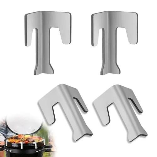 Udbrud 4 Stück Feuerplatten Abstandshalter Set, Universal Edelstahl Grillplatte Abstandshalter, Abstandshalter Feuertonne Feuerplatte für Grillring Fass BBQ Disc Feuerschalen