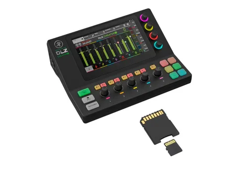 MACKIE DLZ Creator XS Streaming Mixer mit SD-Karte - Mischpult für Podcasting & Streaming mit 3 Betriebsmodi und 7 Zoll Touch-Display. Ideal für Anfänger und Profis, bietet professionelle Audioverarbeitung und einfache Bedienung.