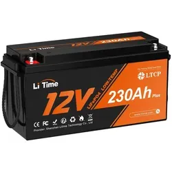 LiTime LiFePO4 12V 230Ah mit Low-Temp-Schutz - Hochleistungs-Stromspeicher für Boote und Wohnmobile. Mit intelligentem BMS und robustem IP65 Schutz ideal für Off-Grid Anwendungen. Langlebig und effizient – perfekte Energiequelle für Ihren Bedarf!