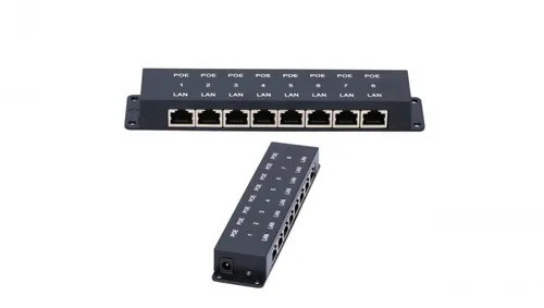 PoE Injector 8x 100Mb/s RJ45 Extralink 8 Portowy