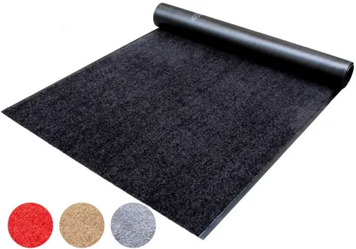 Primaflor CLEAN Schmutzfangläufer - strapazierfähig & rutschhemmend, 120x850 cm - Dieser schwarze Schmutzfangläufer von Primaflor ist robust und pflegeleicht. Mit einer Höhe von 9 mm eignet er sich ideal für den täglichen Einsatz und ist auch für Fußbodenheizungen geeignet.