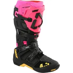 Leatt 4.5 Motocross Stiefel in Schwarz-Pink, Größe 47 für Männer - Robuste Motocross Stiefel mit SlideLock-System für optimale Abdichtung und perfekten Sitz. Ideal für passionierte Fahrer, die auf Komfort und Sicherheit setzen.