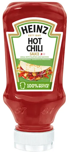 Heinz Mexican Style Hot Chili Sauce 220ml - Würzsaucen mit scharfem Chili und aromatischen Jalapeño-Pfeffer, ideal für Tacos, Burger und Grillgerichte. Pikant und frisch im Geschmack – perfekt für alle, die es würzig mögen!