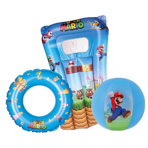 Super Mario Strandset 3in1 Happy People Pool Ball Ring Matratze