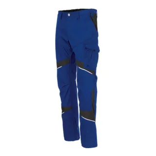 Kübler ACTIVIQ cotton+ Damenhose kbl.blau/schwarz 34 - Damenhose mit ergonomischer Linienführung für optimale Bewegungsfreiheit, ausgestattet mit praktischen Taschen und Reflex-Elementen für Sicherheit bei der Arbeit.