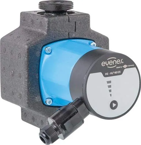 Heizungspumpe Umwälzpumpe Nassläufer HE-HL Light - Wärmepumpen, Einbaulänge 180 mm, hocheffizient mit geringer Leistungsaufnahme und inkl. Wärmedämmschale für optimierte Energieeinsparung.