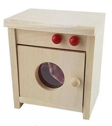 Bskeye Holz Waschmaschine, Puppenhaus, Rustikal, Natur