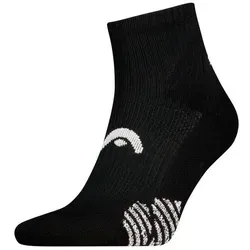 Head Kurzsocken HEAD PADEL QUARTER 1P (1-Paar) mit atmungsaktivem Stoffeinsatz schwarz 43-46