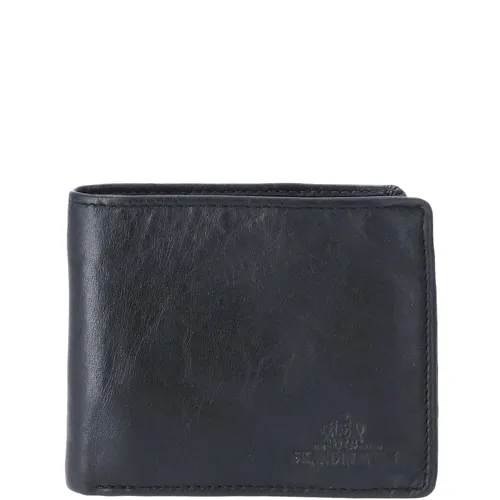 The Skandinavian Brand Leder Geldbörse Querformat  schwarz