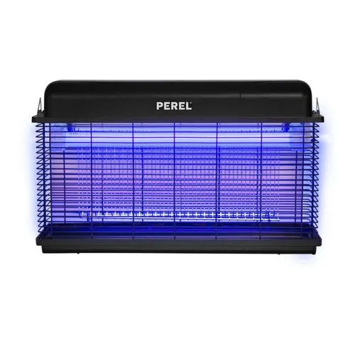 Perel Insektenvernichter Insektenlampe 23W mit UV-Lampe - Universalabwehr für drinnen, bietet effektiven Insektenschutz für Räume bis 200m² und sorgt für eine ruhige und angenehme Wohnatmosphäre.
