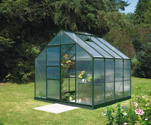 Vitavia Gewächshaus Merkur 6700, BxTxH: 254 x 254 x 230 cm, 6 mm Wandstärke, Set, mit. Fundamentrahmen