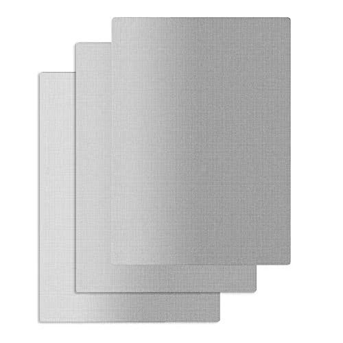Lobwerk BBQ Grillmatten mit Antihaft Teflon Beschichtung zum Grillen für Gasgrill Holzkohle Lebensmittelkonform (Silber 3X)