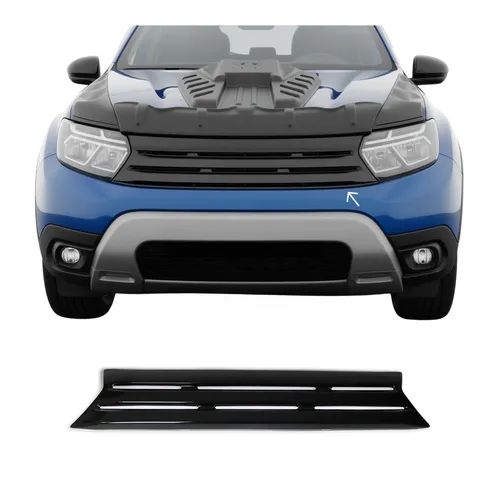 OMAC Zierleisten-Aufkleber Kühlergrill für Dacia Duster mk2 2018-2024 - Hochwertiger Zierleisten-Aufkleber aus langlebigem ABS, der Ihrem Dacia Duster einen eleganten Look verleiht. Einfache Installation und Pflege, ideal für stilbewusste Autofahrer.