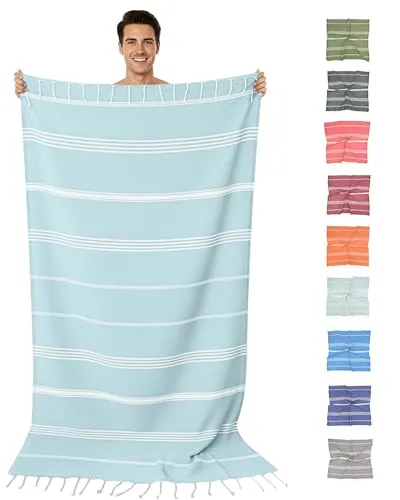 furora HOLIDAY Saunatuch Strandtuch Hamamtuch 100x200 cm - Saunahandtuch aus 100% Bio-Baumwolle, besonders saugfähig und ideal für Sauna oder Strand. Maße: 100x200 cm, Pflegeleicht bei 40°C.