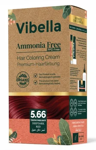 Produktbild Vibella Haarfärbecreme Nr. 5,66 Tiefdunkelrot – Premium-Haarfarbe