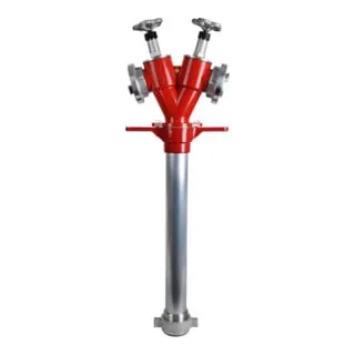 Standrohr DN80 2 x Storz C, mit Absp - Storz-Kupplungen, robustes Standrohr für sichere Wasserentnahme, ideal für Feuerwehr und Bauprojekte.