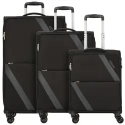 American Tourister Star Max 4 Rollen Kofferset 3-teilig - Koffer-Set mit Dehnfalte für zusätzlichen Stauraum, ideal für Reisen. Genießen Sie Komfort und Stil mit dem 3-teiligen Kofferset von American Tourister.