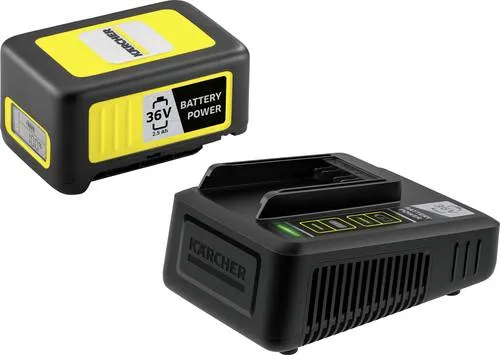 Kärcher Starter Kit Battery Power 36 25 - 36 V 2,5 Ah Akku mit Schnellladegerät, innovativ und in nur 48 Minuten auf 80% aufgeladen