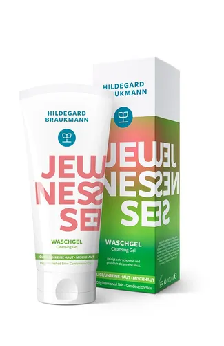 Hildegard Braukmann JEUNESSE Waschgel 100 ml - Sanfte Waschlotion für unreine Haut, entfernt Schmutz und überschüssiges Sebum, mit feuchtigkeitsspendendem Panthenol und Betain für ein frisches Hautgefühl.