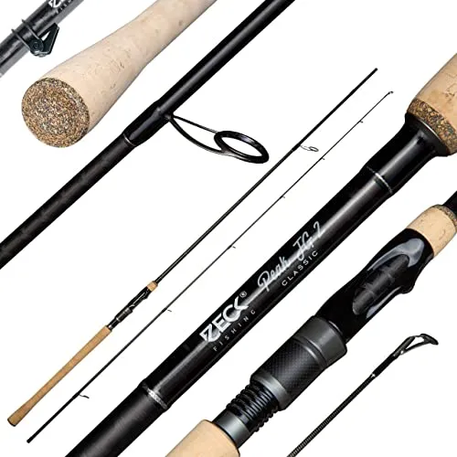 Zeck Predator Peak JG 2 Classic 2,40m - Hochwertige Spinnrute für Barsch- und Zanderangeln - Angelruten, 240 cm lange Jigrute mit leichtem Kohlefaserblank, ideal für aktives Raubfischangeln mit Kunstködern und optimalem Ködergewicht von 10-40 g.