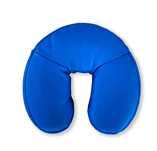 Zen Massagekissen Kopfstütze für Massageliege aus Kunstleder, weiche Ersatz Kopfteil Gesichtskissen Auflage für gängige Kosmetik, Therapie & Behandlungsliegen, Massage-Bett Kopfpolster Kissen, Blau