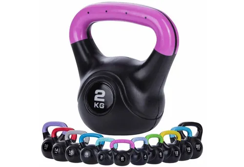 Body & Mind Kettlebell Body & Mind Kettlebell 2–20 kg – Profi Kettlebell mit Kunststoffmantel, (Profi Schwunghantel), Kraftraining Workout Gewicht (2 kg)
