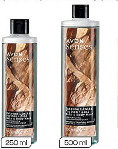 Avon SENSES Extreme Limits 2in1 for Men shampoo & Duschgel grapefrucht 500ml Neu