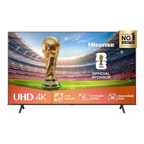 Hisense Smart TV 65 Zoll 4K Ultra HD 2025 65A6Q - Fernseher 65 Zoll mit beeindruckender 4K Auflösung, Dolby Vision und HDR 10 für atemberaubende Bildqualität, ideal für Gaming und Streaming.