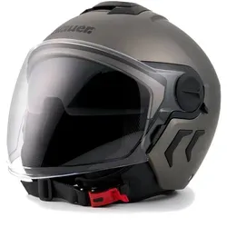 Blauer Demi Jet DJ-01 Monocolor Jethelm, grau, Größe M
