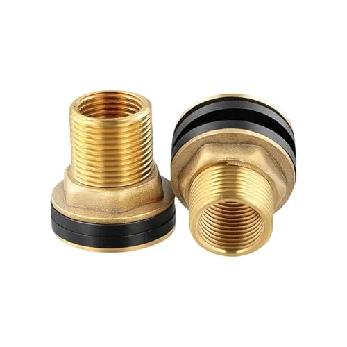 Stück Tankverschraubung Inklusive, Tankdurchführung aus Messing als Anschluss für 3/4 Zoll Wasserhahn oder Zapfhahn inklusive 2 Dichtungen 304 Stainless Steel Bulkhead Water Tank Fitting 2