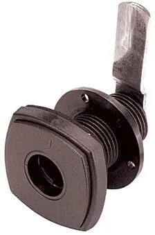 STS Klappenschloss, System STS & ZADI, quadratisch, schwarz