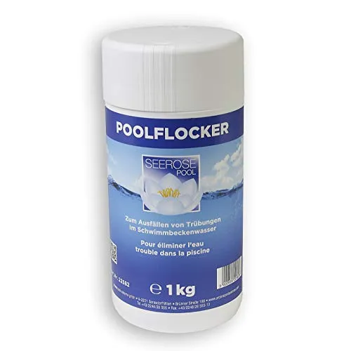 Seerose Flockungsmittel 1 kg Granulat Trübungen Sandfilteranlage Schwebstoffe Skimmer Pool Schwimmbecken