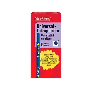 herlitz Universal Tintenpatronen für Füller blau, 5 St.