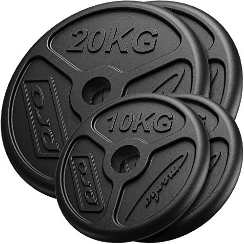 Olympia Guss Hantelscheiben-Set 60 kg - Hanteln & Gewichte, robustes Gussmaterial für optimale Langlebigkeit und ideal für effektives Krafttraining zu Hause.