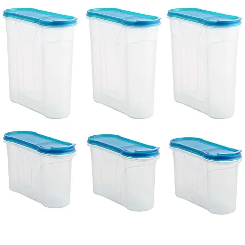 HAC24 6er Set Schüttdose Vorratsdose Aufbewahrungsdose 3X 1,3 Liter & 3X 2,4 Liter Streudosen Frischhaltedosen Müslidose Lebensmittel Vorratsbehälter