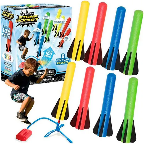 Stomp Rocket Spiel Stomp Rocket Jr. Rocket, 8 Rockets, Luftdruckraketen-Spiel