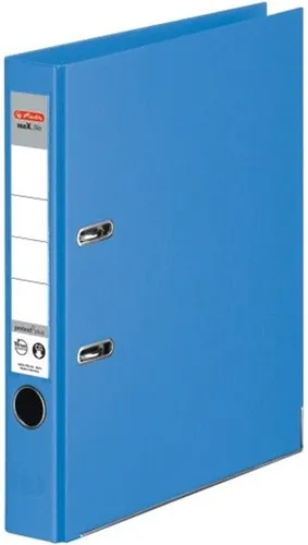 Ordner A4/5cm Plastiküberzug innen und außen hellblau Herlitz 1436024-HB