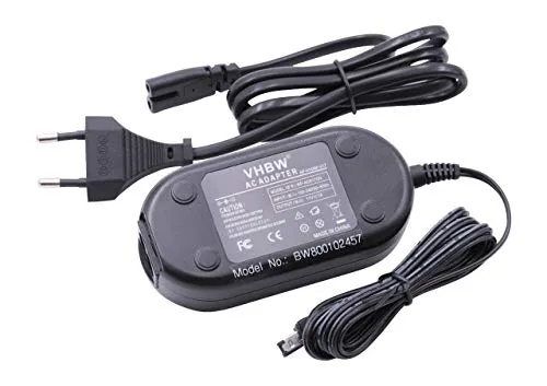 vhbw Netzteil Ladegerät Ladekabel kompatibel mit Kamera JVC GR-DX27E GR-DX77 GR-DX77U GR-DX77US GR-DX97 GR-DX97U GR-DX97US GR-DX307 GR-DX307U GR-DX307US