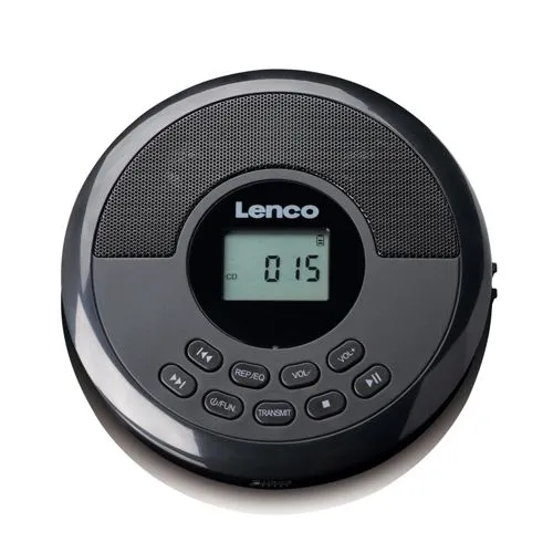 Lenco CD-340BK schwarz - Tragbarer CD-Player - Technik: Tragbarer CD-Player mit modernem Design, ideal für Musikliebhaber, die ihre Lieblings-CDs überall genießen möchten.
