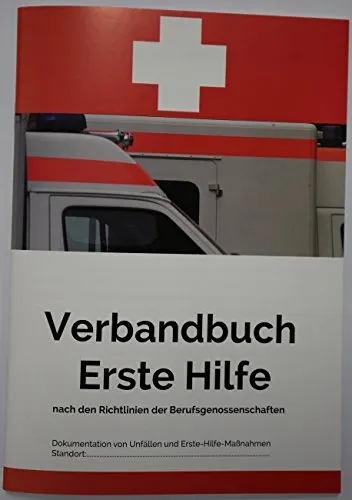 Verbandbuch DIN A 5 Verbandsbuch BGV A5 §16 Erste Hilfe Buch 40 Seiten Ersthelfer von LÜLLMANN