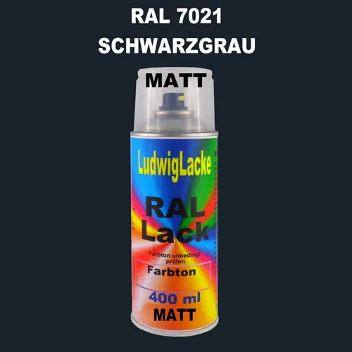 Spraydose Matt 400ml Ral 7021 Schwarzgrau Metall Holz Papier Glas