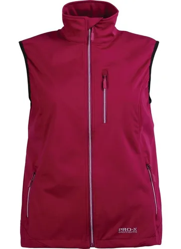 PRO-X ELEMENTS Funktionsweste Softshellweste SINA rot Größe 40 - Sportliche Funktionsjacke aus 100% Polyester, ideal für aktive Outdoor-Aktivitäten und bietet optimale Bewegungsfreiheit.