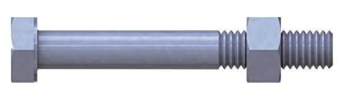 Maschinenschraube DIN 933 8.8 mit Mutter DIN 934 Stahl verz. blau M 5 x 20-50 Stk