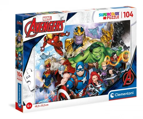 Puzzle 104 elementy Marvel Avengers CLEMENTONI 25718 CLEMENTONI 8005125257188