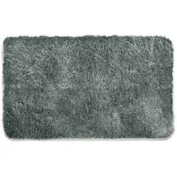 WohnDirect Badematte Grau 50x80 cm - Badteppiche aus feiner Hochflor Polyester Mikrofaser, Oeko-Tex® Standard 100, für ein angenehmes Laufgefühl und ideal für Fußbodenheizung.