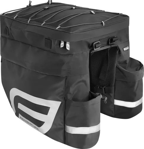 Force Adventure Carrier Doppelte Fahrradreisetasche Black 32 L – Wasserfest und Praktisch