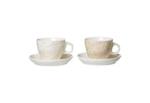 Ritzenhoff & Breker CORNELLO Cappuccino Set creme 4-teilig - Thermobehälter: Elegantes 4-teiliges Cappuccino Set aus hochwertigem New-Bone-China-Porzellan, ideal für Kaffeeliebhaber, mit edlem Glanz und weicher Haptik.